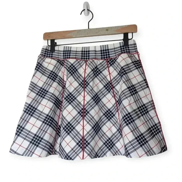 Tuckernuck Americana Plaid 15 Inch Woven Renee Golf Skirt Size Medium NWT - Picture 11 of 14